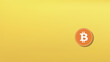 Bitcoin minimal yellow background