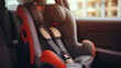 Safety Child Car Seat on Rear Passenger Seat