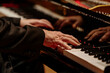 A musician's hands gracefully striking piano keys, each movement a symphony in itself