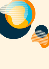 Poster - Geometric abstract background. Design of lines and round shapes. Trendy business template for wallpaper, banner, background or landing. Vector
