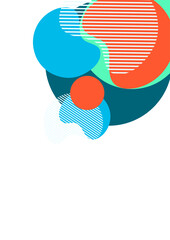 Poster - Geometric abstract background. Design of lines and round shapes. Trendy business template for wallpaper, banner, background or landing. Vector