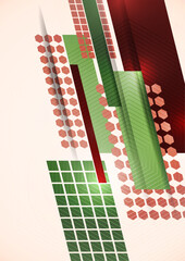 Aufkleber - Modern overlaps of dynamic geometric shapes. Cover for cover, wallpaper, poster, banner, website, flyer. Vector