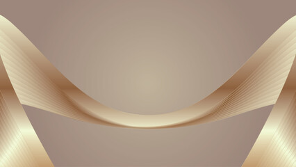 Wall Mural - Gold curved abstract line texture texture background