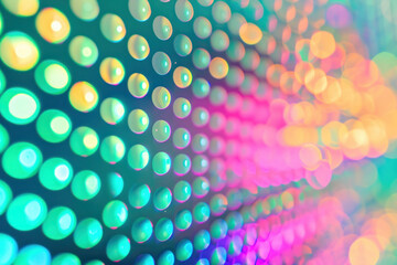 Wall Mural - Vibrant and Colorful Bokeh Lights Creating a Beautiful Background on a Wall