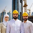 © ElseThen - Construction Managers Overseeing Development at Urban Skyscraper Site in Daylight , Arabian investor