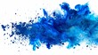 Blue ink splashes, abstract background