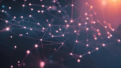 Poster - Abstract background. Connecting dots and lines ,Data technology background.