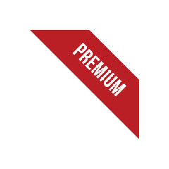 Red Corner Premium Ribbon Vector Design Template
