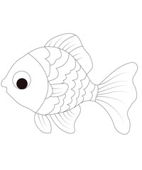 Wall Mural - fish coloring book for kids