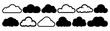 Cloud silhouette set vector design big pack of illustration and icon