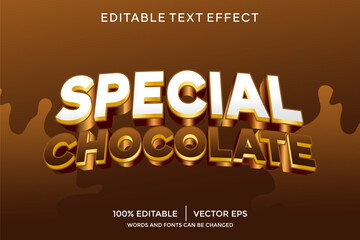 Poster - Special chocolate 3D text effect template