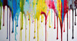 multicolored dripping paint 