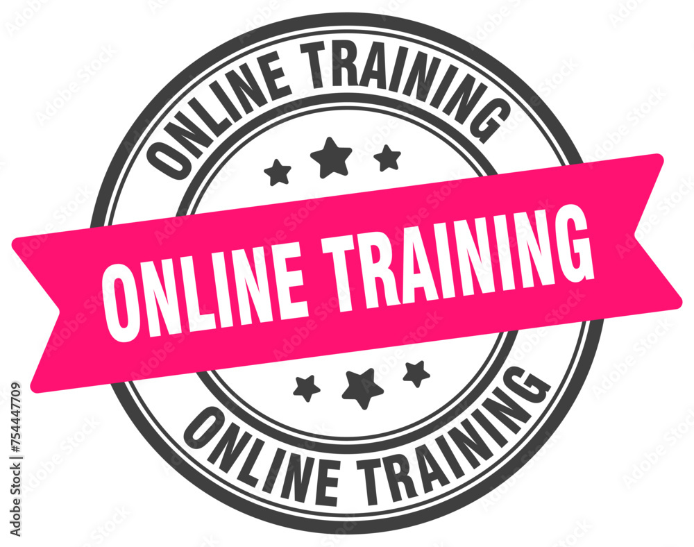 online training stamp. online training label on transparent background ...