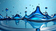 Water, drops, blue, sea, liquid, ocean, bubble, ,water drops background, HD background, HD wallpaper, HD