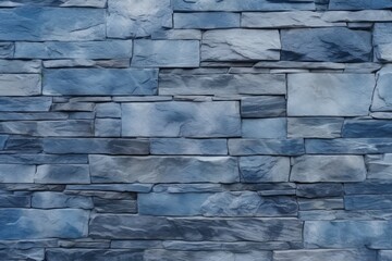 Poster - A wall constructed of blue stone blocks, suitable for architectural or construction concepts