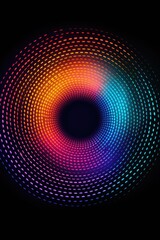 Poster - Abstract circular design on black background, perfect for graphic design projects