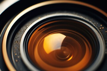 Poster - Detailed close-up of a camera lens, ideal for technology concepts