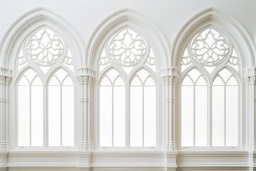 Poster - Two windows positioned side by side. Ideal for architectural designs