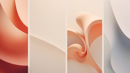 Poster - A series of four different colored abstract designs. Perfect for various design projects