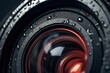 © Fotograf - Close up of a camera lens with water droplets, perfect for photography enthusiasts