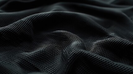 Aufkleber - Detailed shot of black fabric. Versatile image for various projects