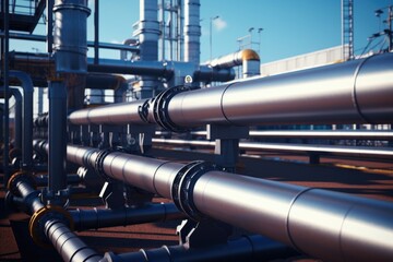 Poster - A network of interconnected pipes. Ideal for industrial concepts