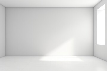 Aufkleber - A simple white room with a window and clean white floor. Suitable for interior design concepts