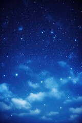 Poster - Beautiful night sky with stars and clouds, suitable for various design projects