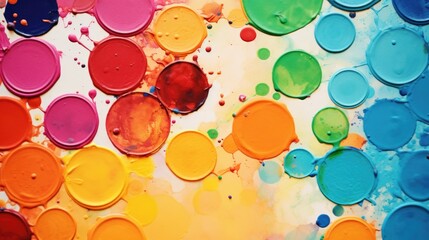 Poster - Detailed view of painted canvas, suitable for artistic projects