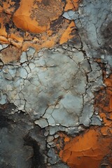 Poster - Detailed close up of a cracked paint surface. Great for backgrounds or texture overlays