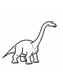 Fototapeta Dinusie - coloring page for children cute dinosaur