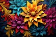 coloful paper flower background