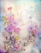 Iridescent glass with lavender spring fantasy, enchanted forest