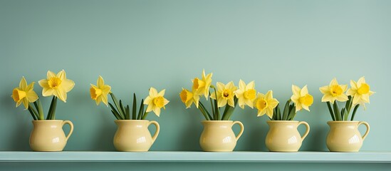 Sticker - Vivid Burst of Sunshine: Array of Yellow Flowers Adorn a Beautiful Vase