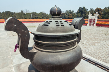 Canvas Print - Censer in Temple of Earth - Ditan Park in Beijing, China