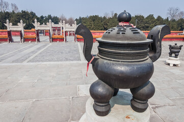 Sticker - Censer in Temple of Earth - Ditan Park in Beijing city, China