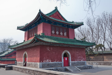 Canvas Print - Zhong Lou - Bell tower in Temple of Earth - Ditan Park in Beijing, China