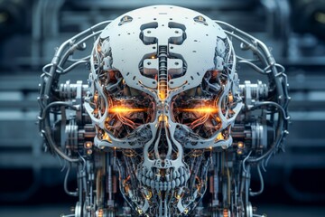 Poster - advanced robotics and artificial intelligence concept. generative ai