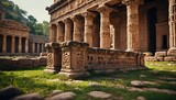 Ancient architecture and ruins historical landmarks detailed archaeological sites ancient civilizations cultural and historical monuments. Generative AI
