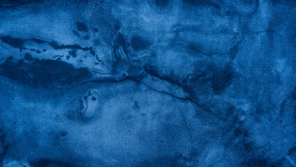 Poster - Dark blue cement wall in retro concept. Old concrete background for wallpaper or graphic design. Blank plaster texture in vintage