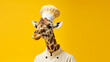 Lustige Gourmet Giraffe: Wenn eine Giraffe sich als Meisterkoch tarnt.