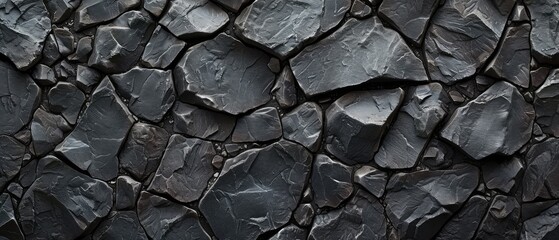 Poster - Basalt texture tile. Abstract background. AI generative.