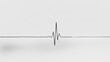 An ECG monitor displaying a steady rhythm, its lines sharp and distinct against the white backdrop.