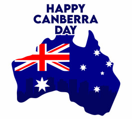 Wall Mural - Happy Canberra Day Australia with beautiful view