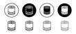 © Krupal - Car oil filter vector icon set collection. Car oil filter Outline flat Icon.
