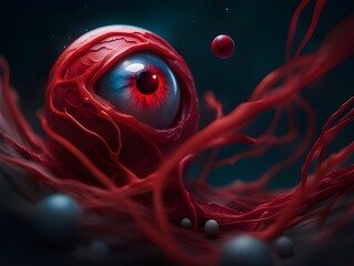 eye and blood system fantasy monster