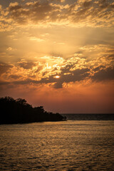 Wall Mural - sunset over the sea