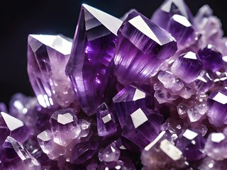 Wall Mural - beautiful amethyst rock with crystals.