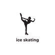 ice skating girl silhouette