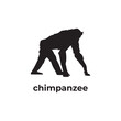 chimpanzee silhouette